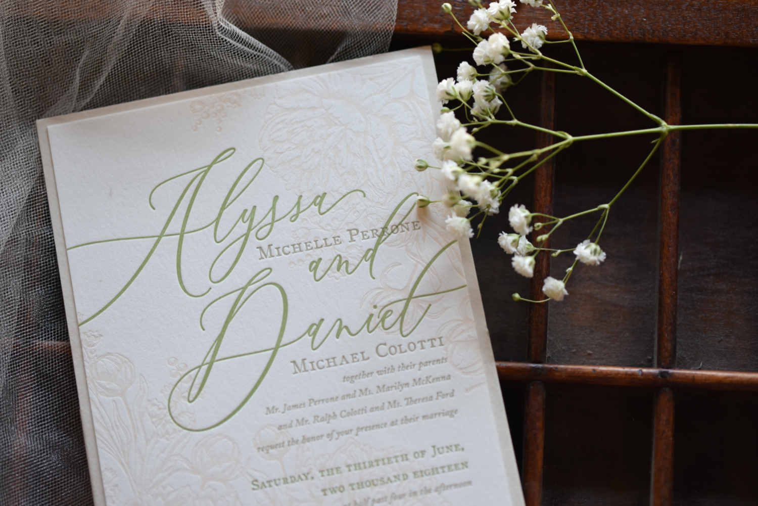 Wedding invitation by Double Trip Press