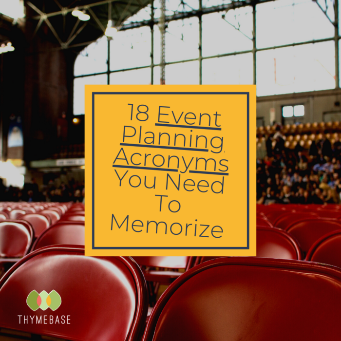 18 Event Planning Acronyms You Need To Memorize