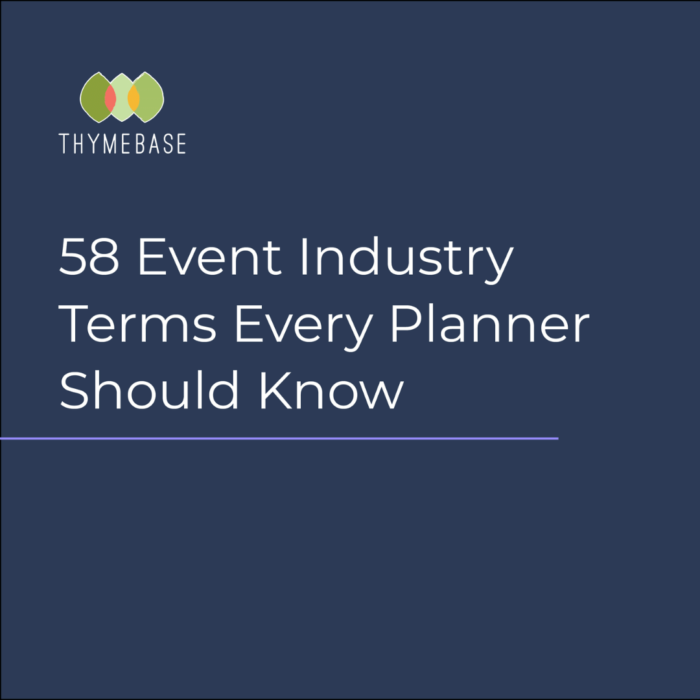 Event Industry Terms