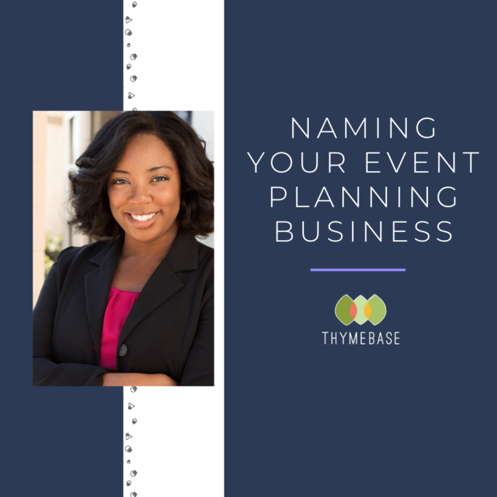 Naming Your Event Planning Business