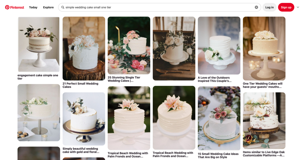 One tier wedding cakes on Pinterest