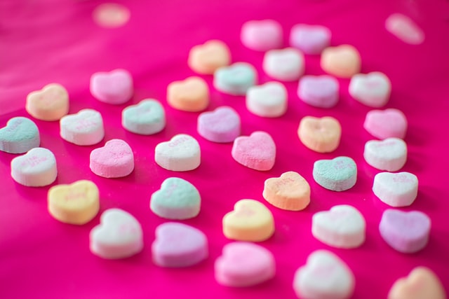 love heart candy