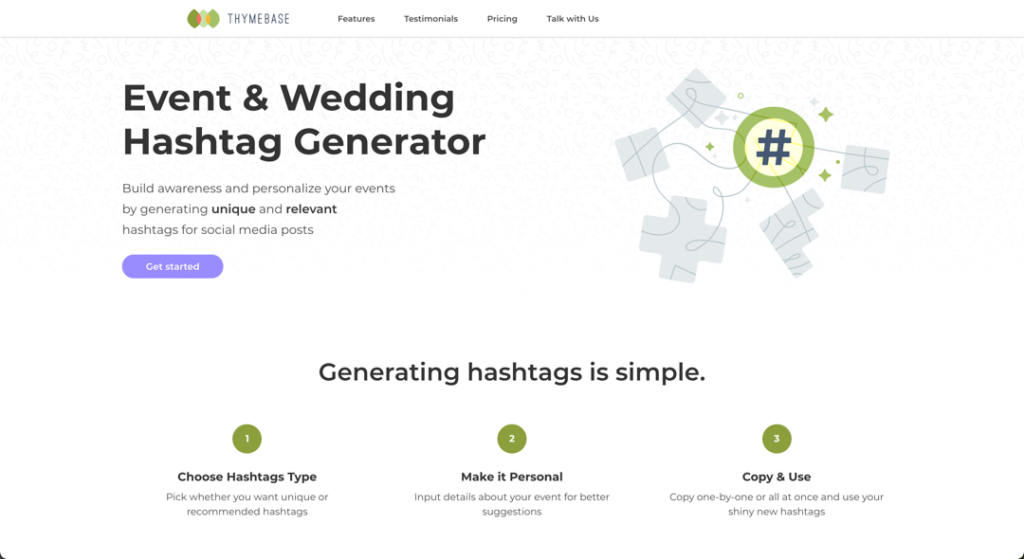 Event & Wedding Hashtag Generator