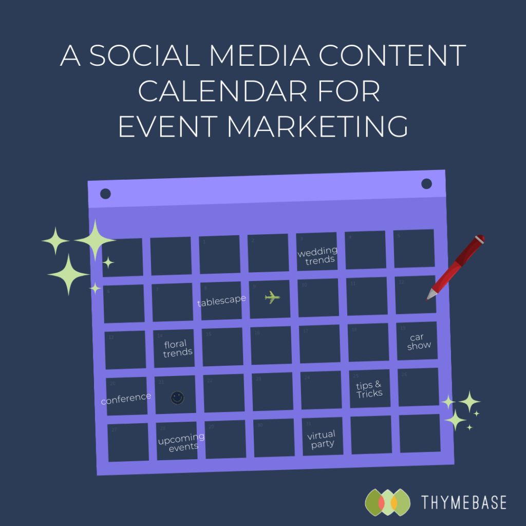A Social Media Content Calendar for Event Marketing