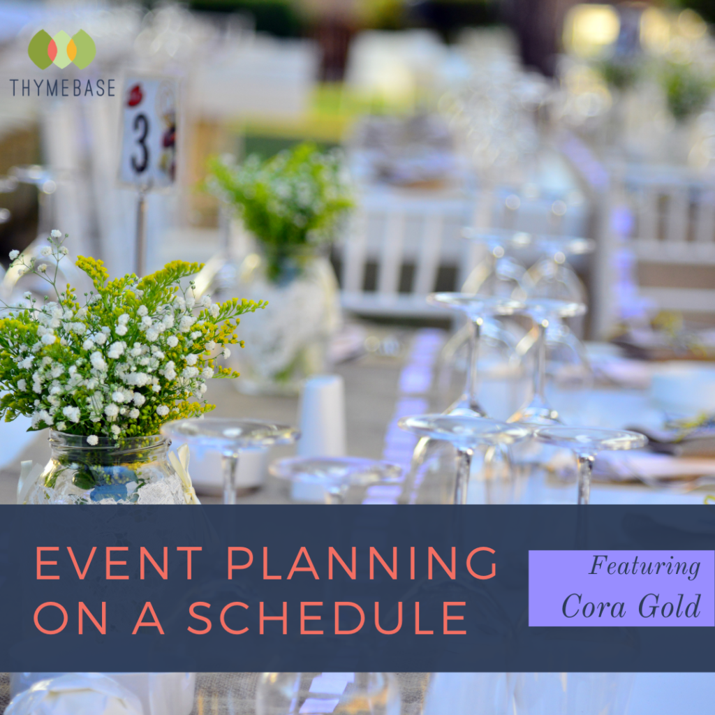 Event Planning on a Schedule